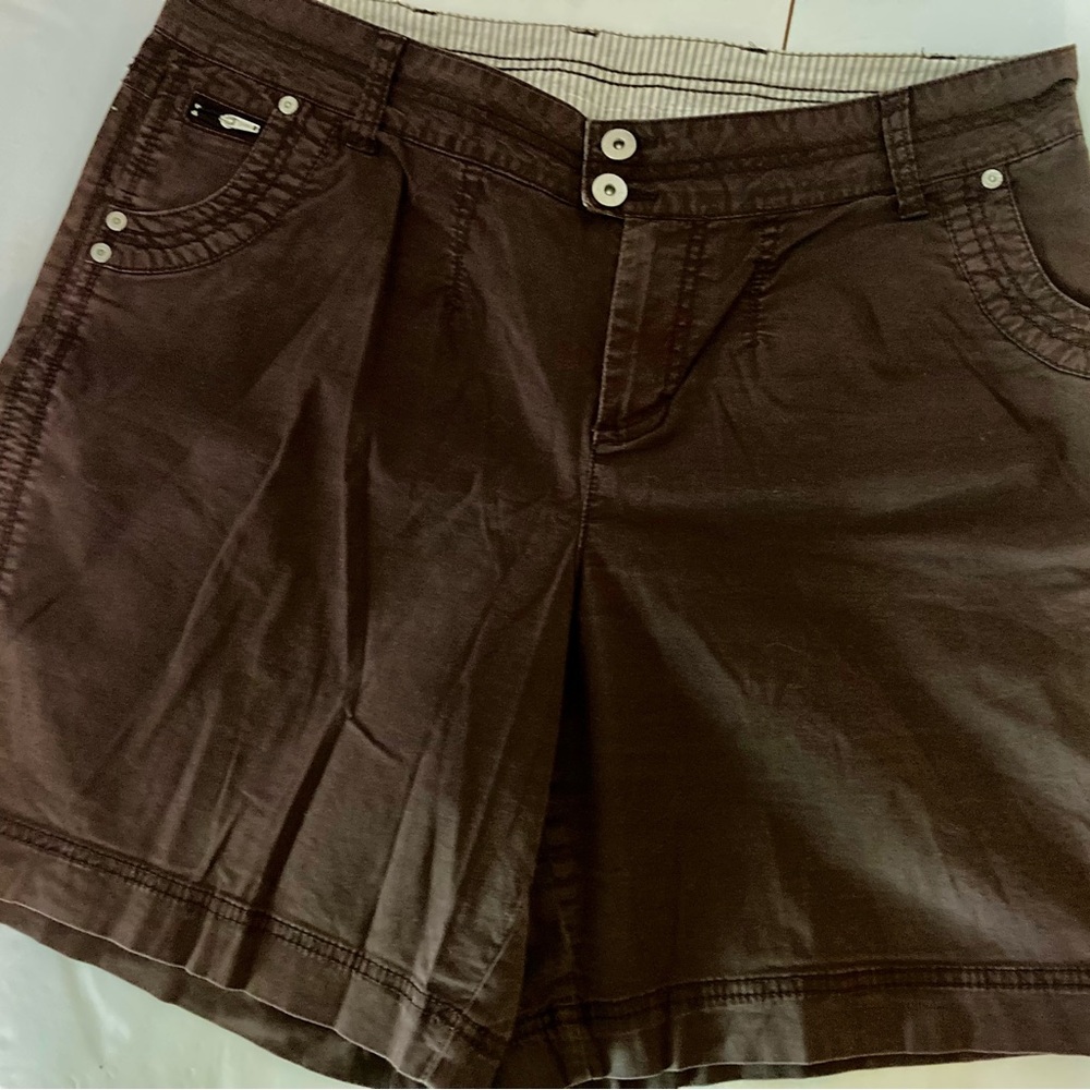 Just My Size Brown Bermudas Classic Cotton Blend